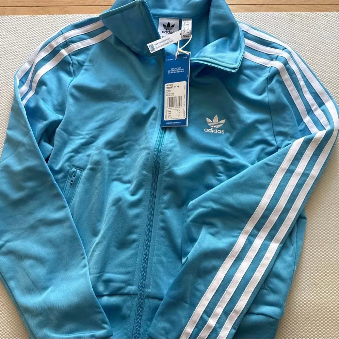 【新品タグ付き】adidas FIREBIRD トラックトップ 水色 S相当