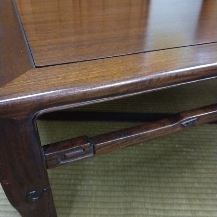 木製 正方形 座卓 唐木 花梨 ダークブラウン ちゃぶ台 スクエア