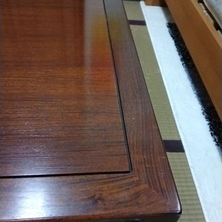木製 正方形 座卓 唐木 花梨 ダークブラウン ちゃぶ台 スクエア