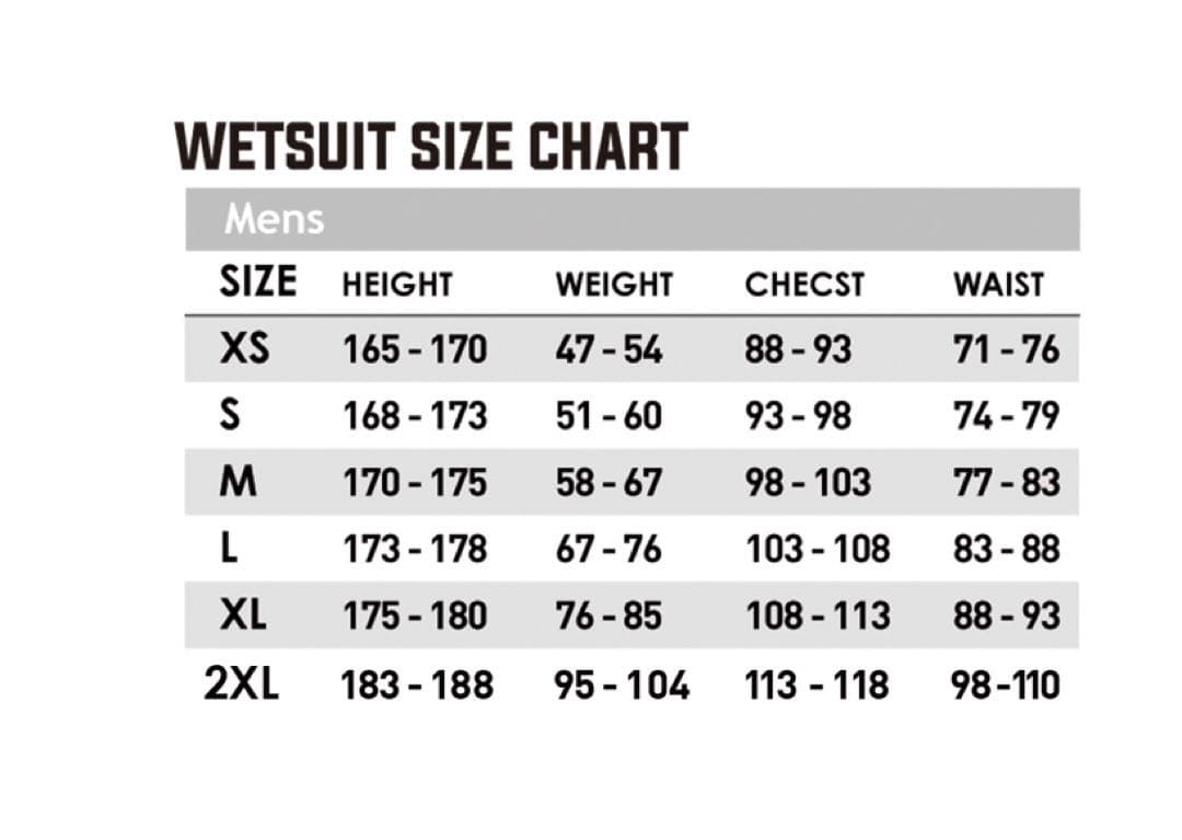 O&E WETSUITS MENS SPRING SUIT 2/2mm｜XXL