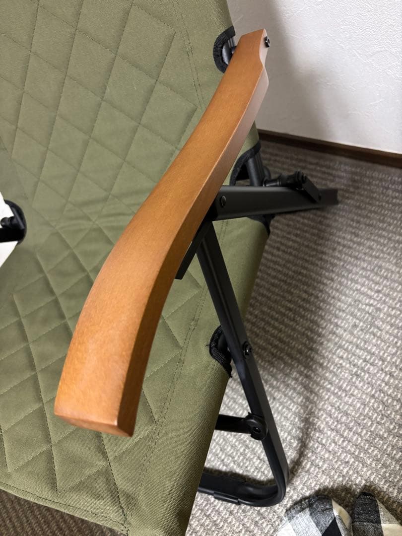 ハイランダー　クライマックスローチェア　カーキグリーン　収納袋付き