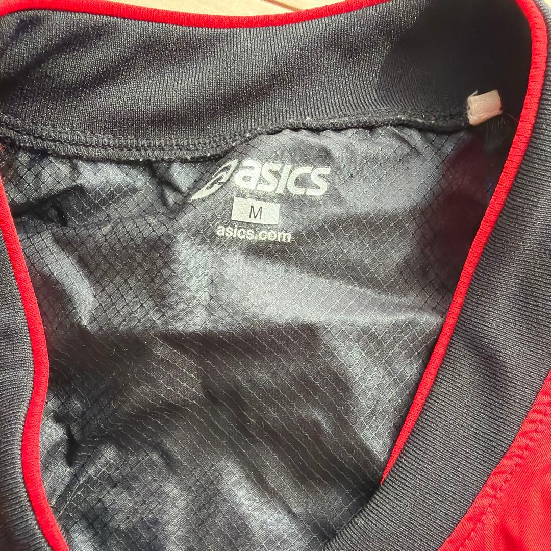 asics ピステ・ウィンドブレーカー 赤黒