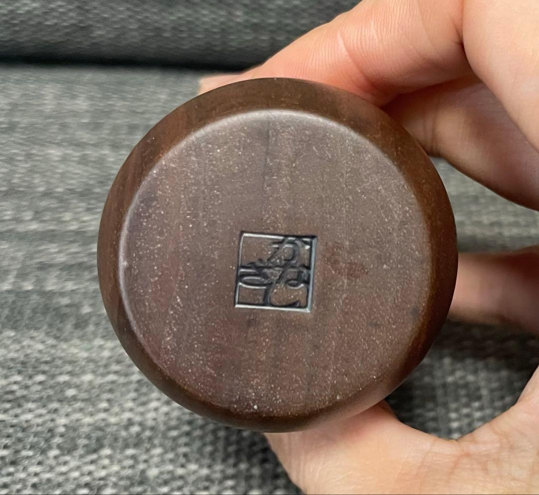 木製きのこ　楊枝入れ　寄木細工
