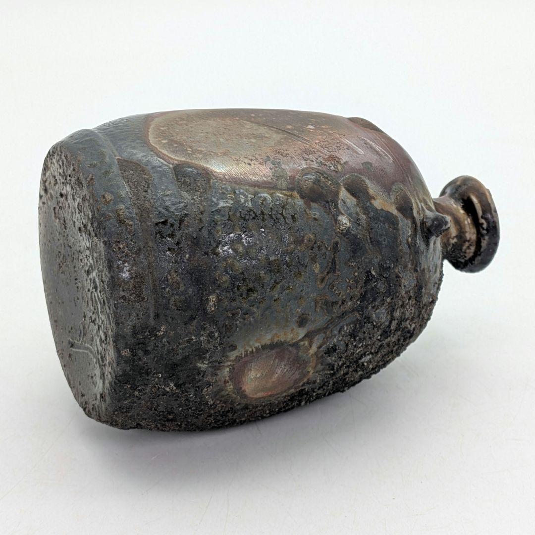 備前焼 窯変徳利 合箱合布 酒器 とっくり 食器 容器 一輪挿し花入 花器 花瓶