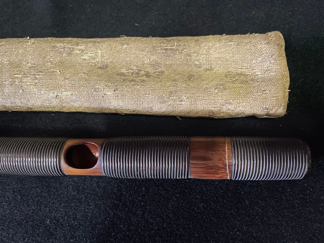 龍笛　本管　雅楽　樺巻　長さ39cm 江戸期時代物