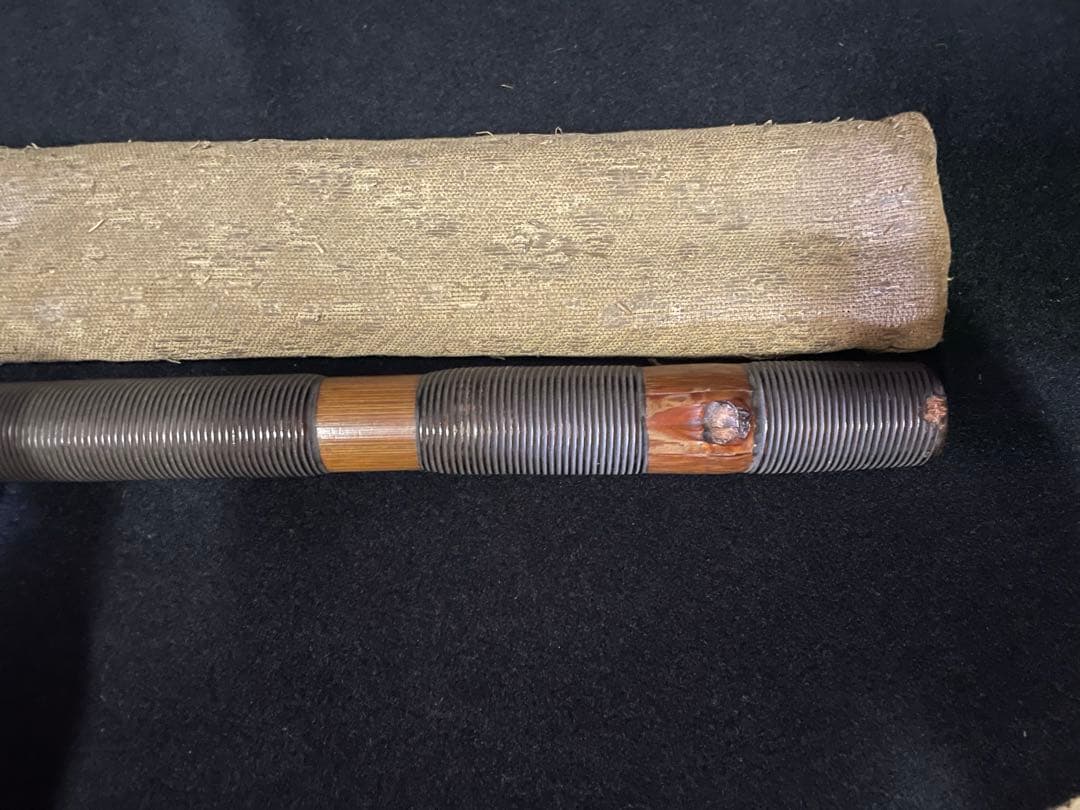 龍笛　本管　雅楽　樺巻　長さ39cm 江戸期時代物