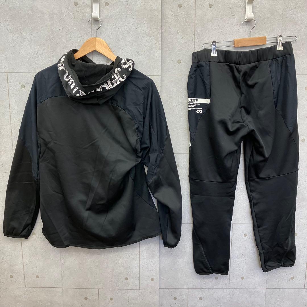 DESCENTE デサント ウォームアップウェア セットアップ 裏起毛 黒