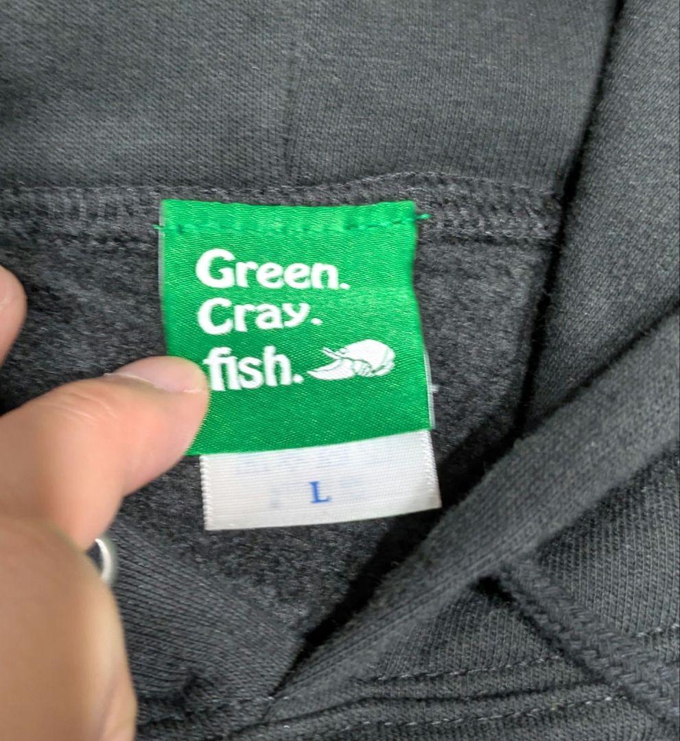 一誠　Green Cray fish Lサイズ パーカー　黒