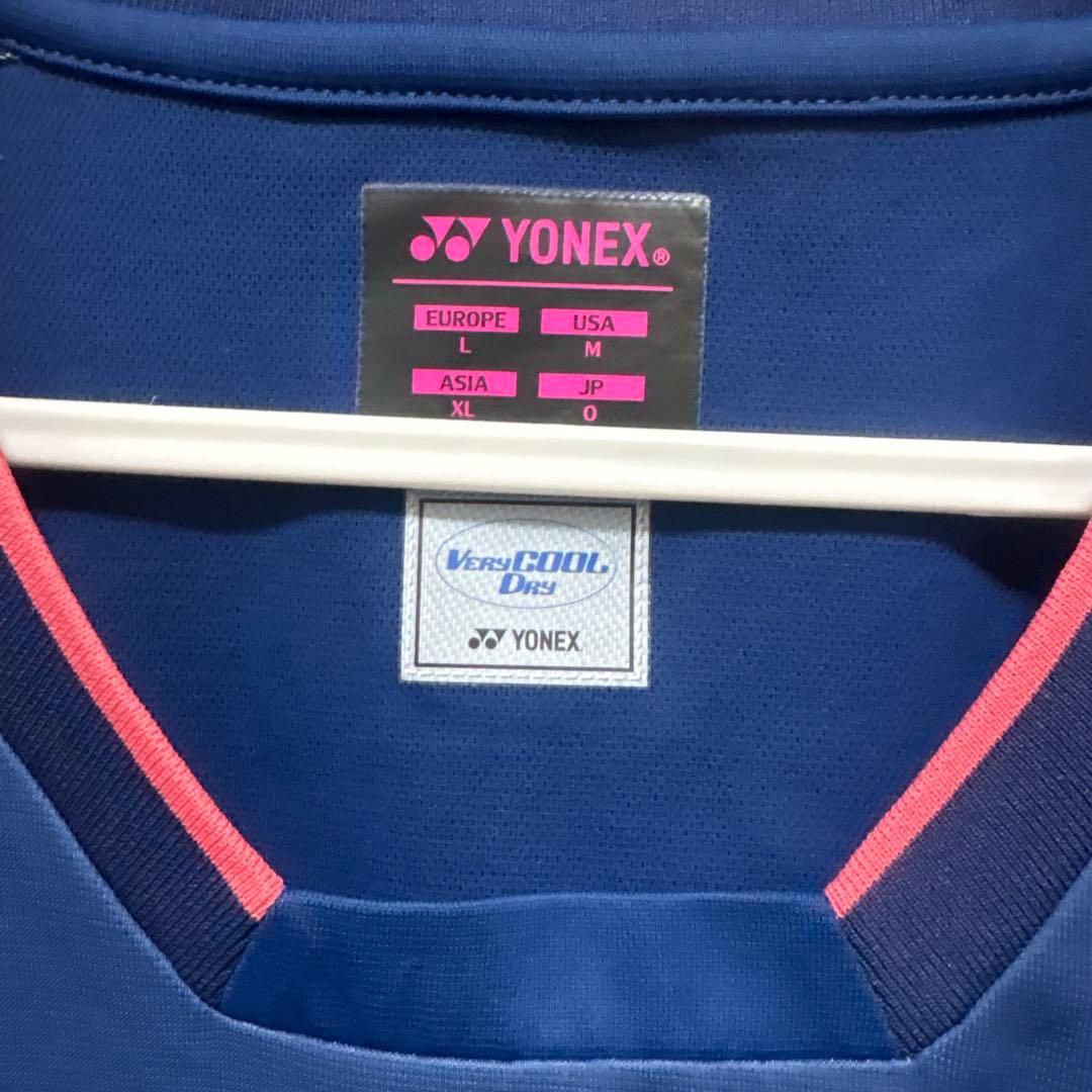 YONEX バドミントン テニス ゲームシャツ O 日本代表 ネイビー/ピンク