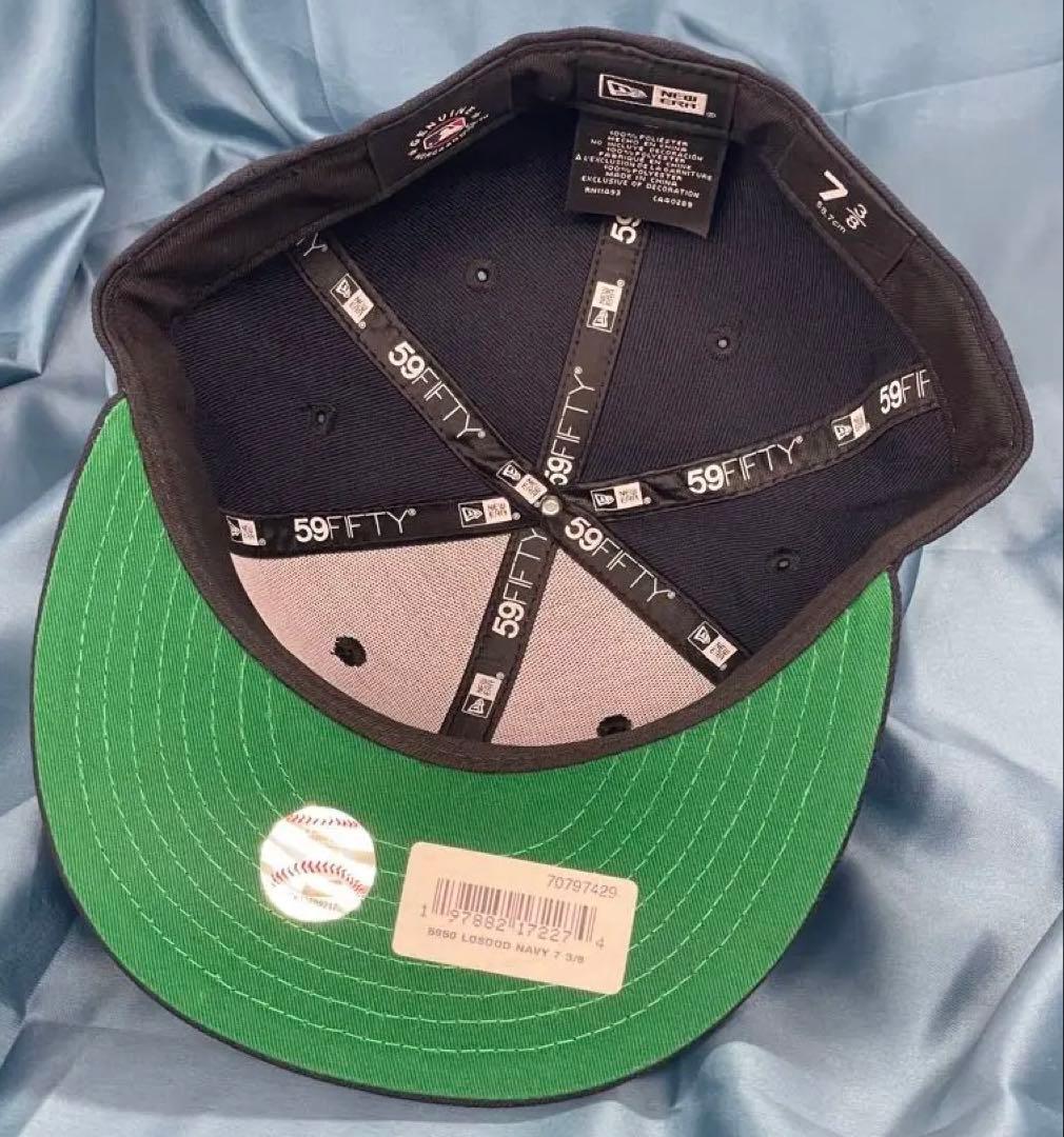 new era 59fifty ドジャース LA 逆ロゴ 7 3/8 ネイビー