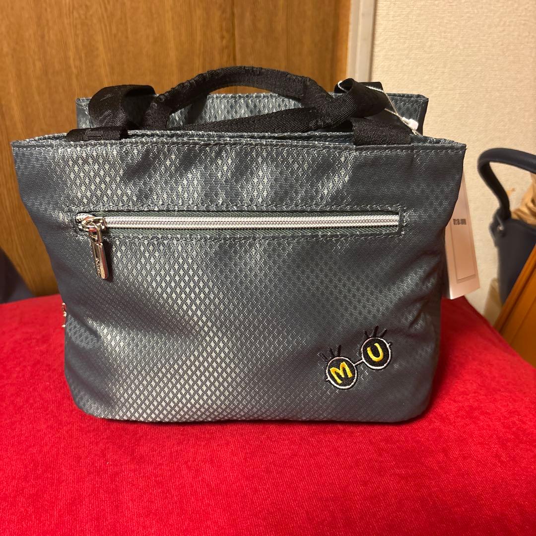 M.U SPORTS ラウンドバッグ メッシュ グレー