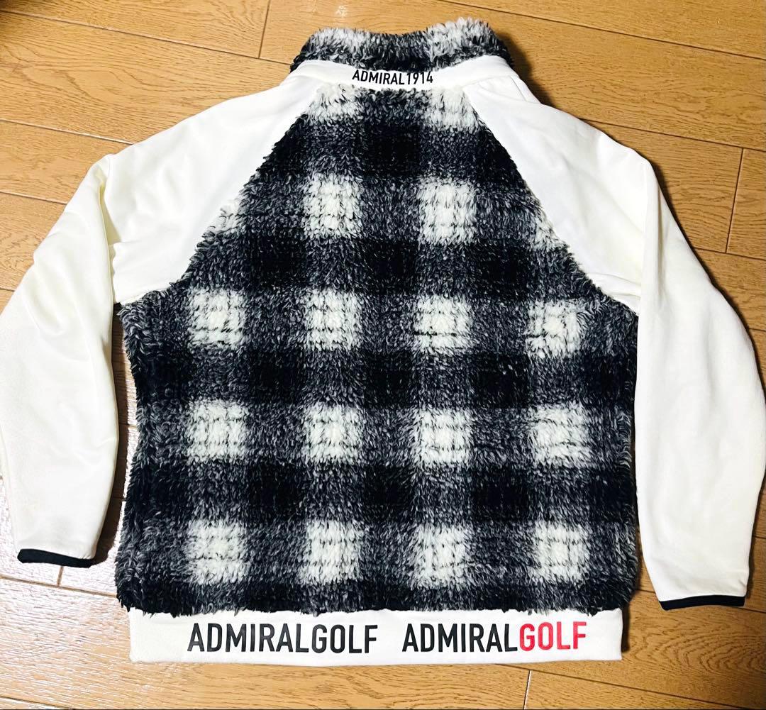 ADMRIAL GOLF フリースジャケット チェック柄レディース(L)