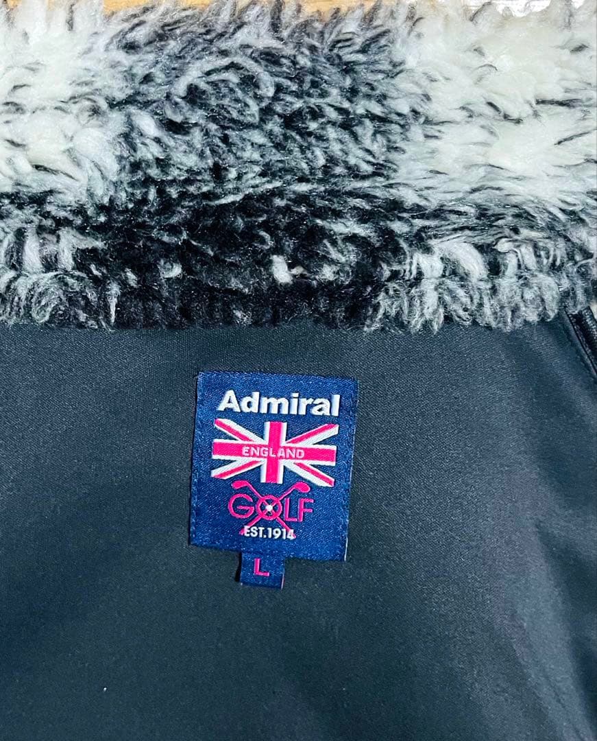 ADMRIAL GOLF フリースジャケット チェック柄レディース(L)
