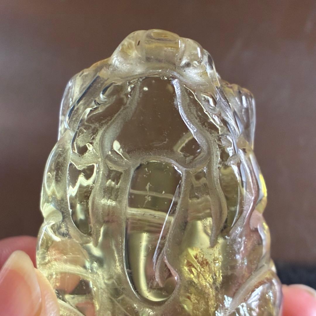 虹入り✨ シトリン貔貅彫り 58.1×39.5㍉ 66g