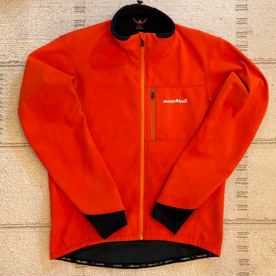 【美品】mont-bell メンズ ウィンターサイクルジャケット M オレンジ