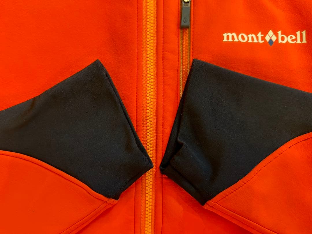 【美品】mont-bell メンズ ウィンターサイクルジャケット M オレンジ