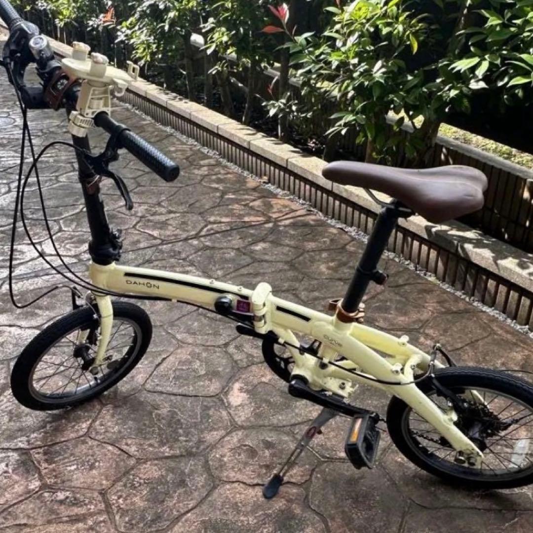 DAHON curve D7 折りたたみ自転車 クリーム色