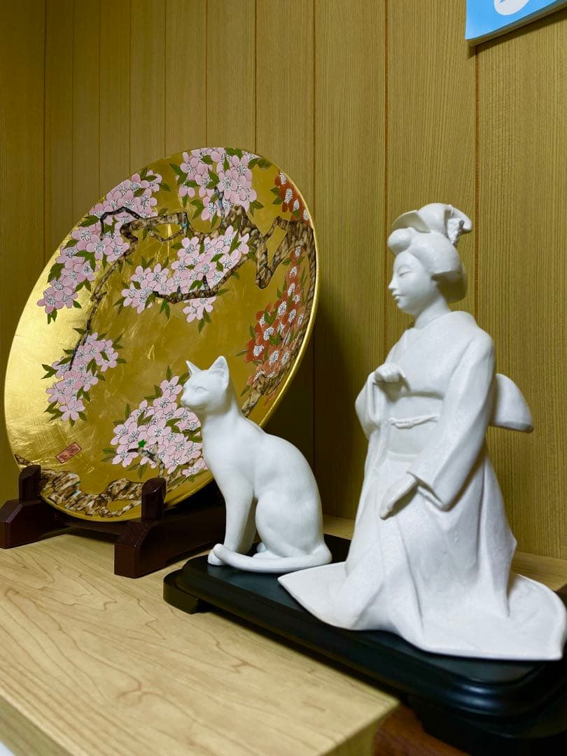 みっちゃん専用　希少 有田焼 琥山窯 小野達郎 金襴手桜図 飾皿 大皿 美品