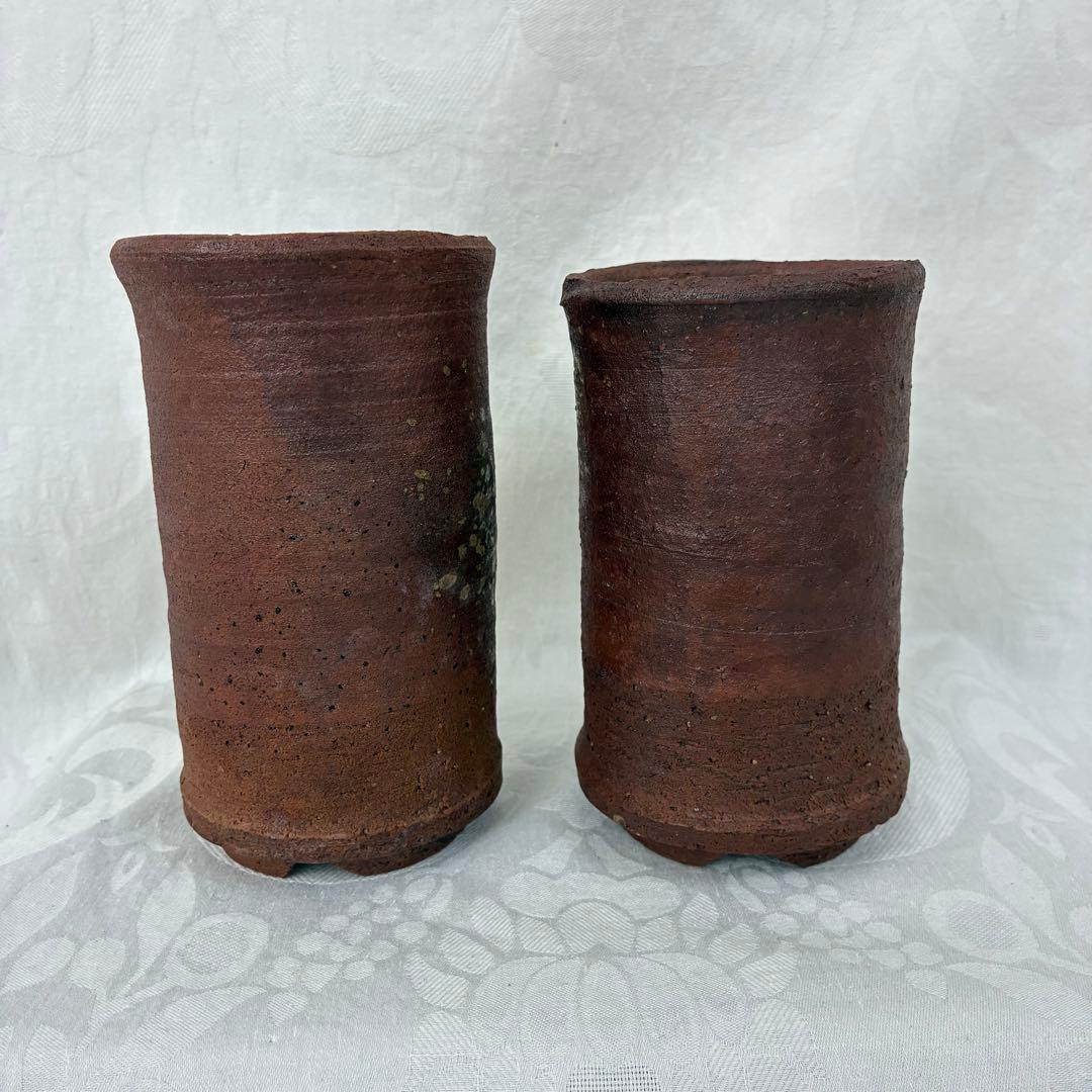 未使用品 【中村梅山】象嵌色絵 フリーカップ 陶器 作家物