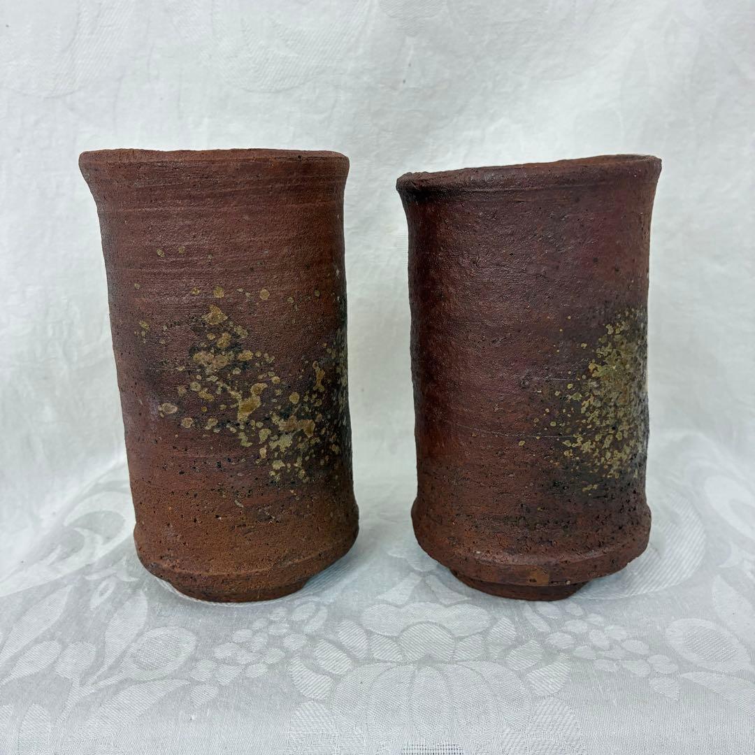 未使用品 【中村梅山】象嵌色絵 フリーカップ 陶器 作家物