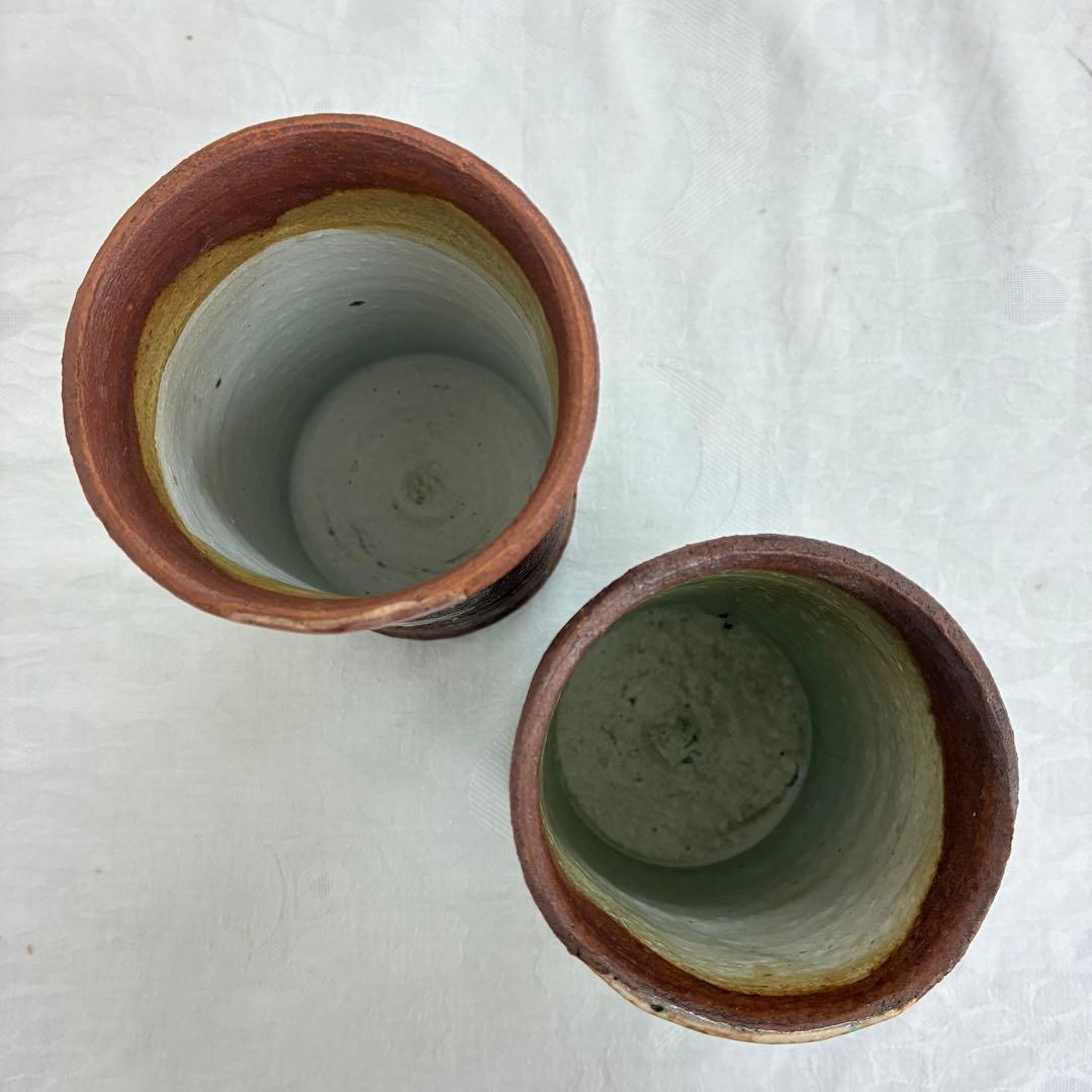 未使用品 【中村梅山】象嵌色絵 フリーカップ 陶器 作家物