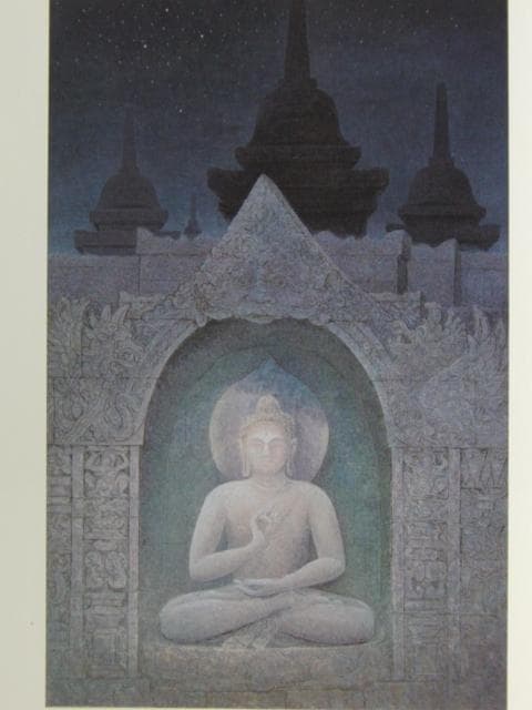 村松乙彦、「南十字星」、希少な画集より、 新品高級額装付