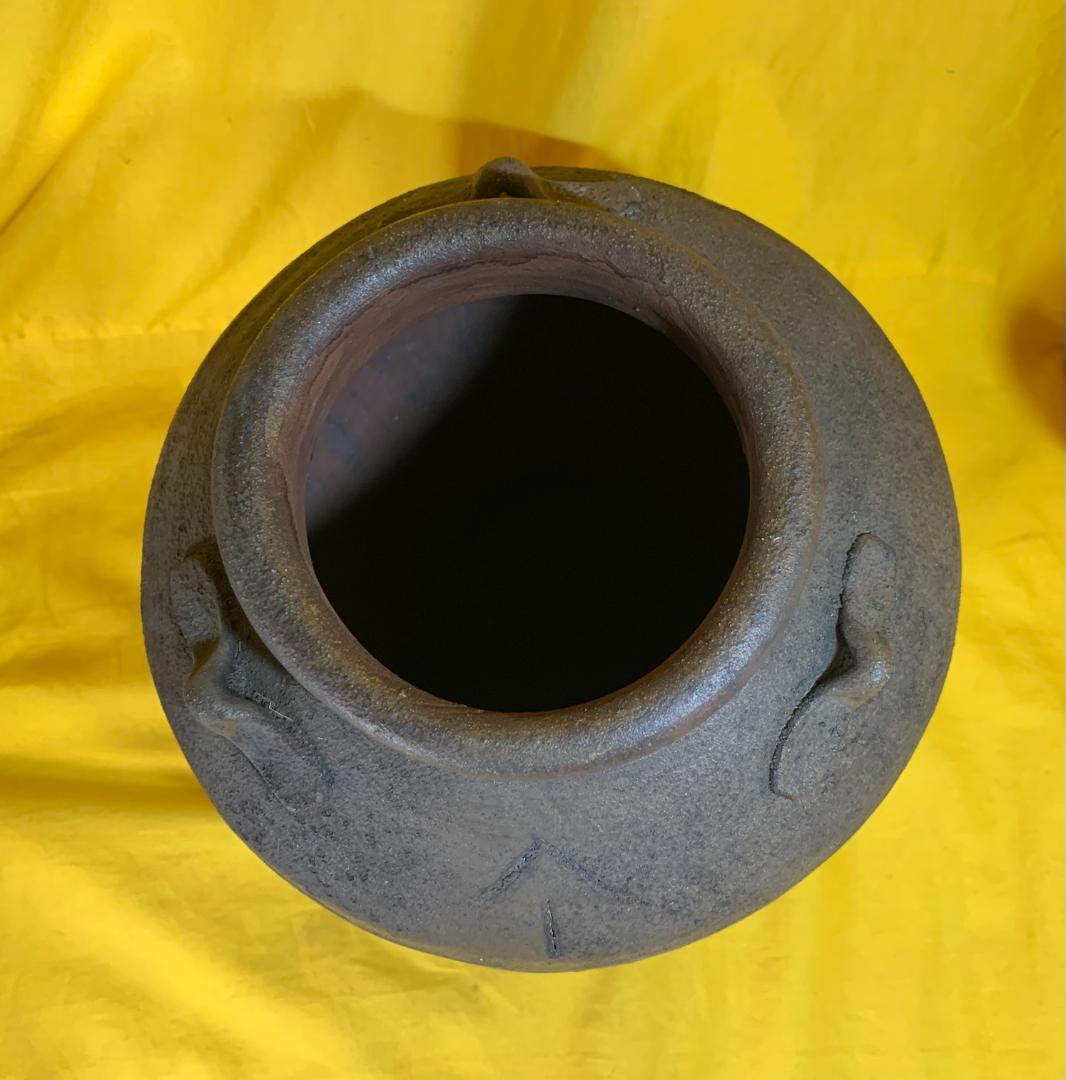 ド*ン様 古備前 備前焼 壺 應永五年 花器 陶器 三耳壷 古美術 現状品!!