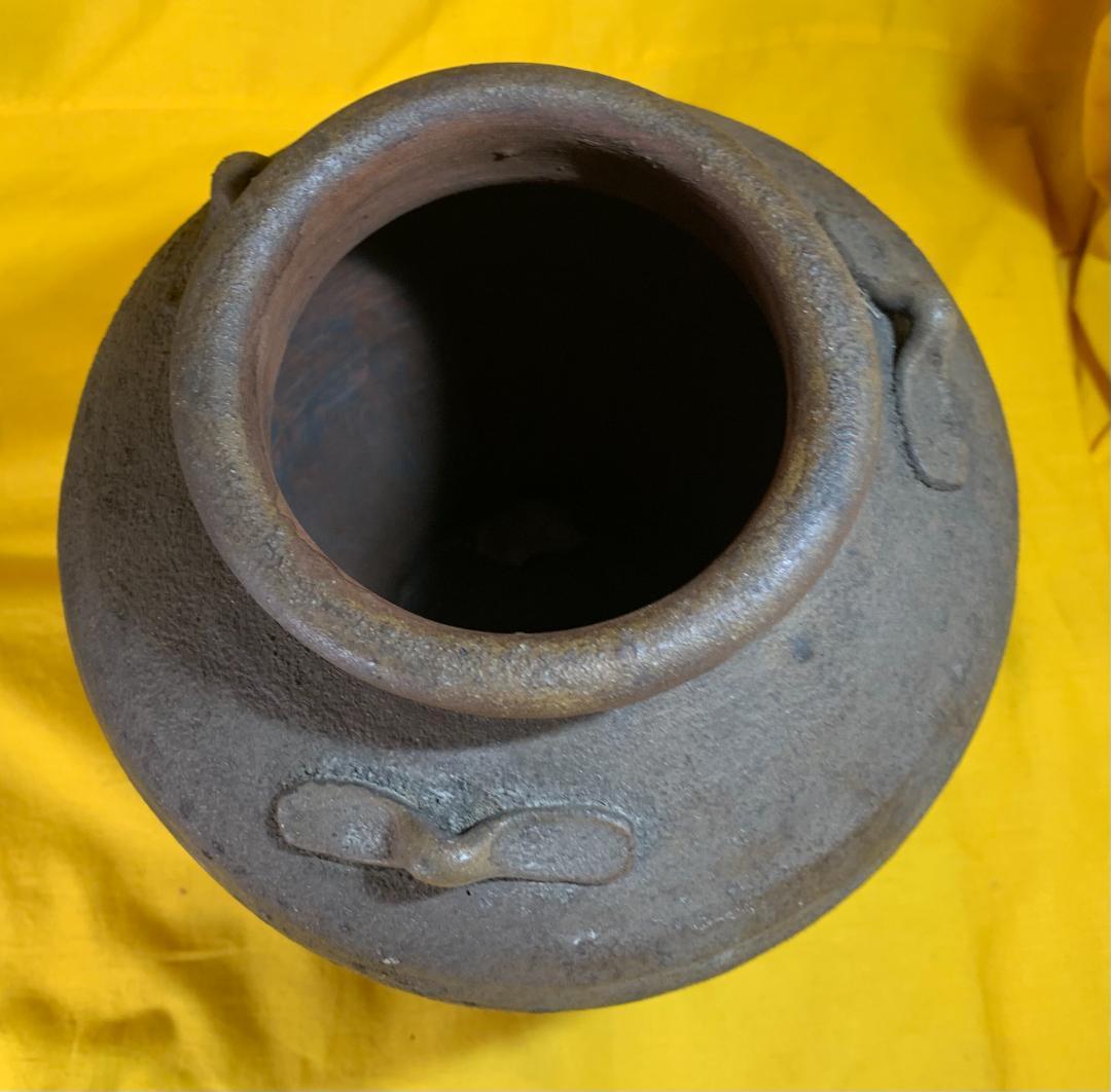 ド*ン様 古備前 備前焼 壺 應永五年 花器 陶器 三耳壷 古美術 現状品!!