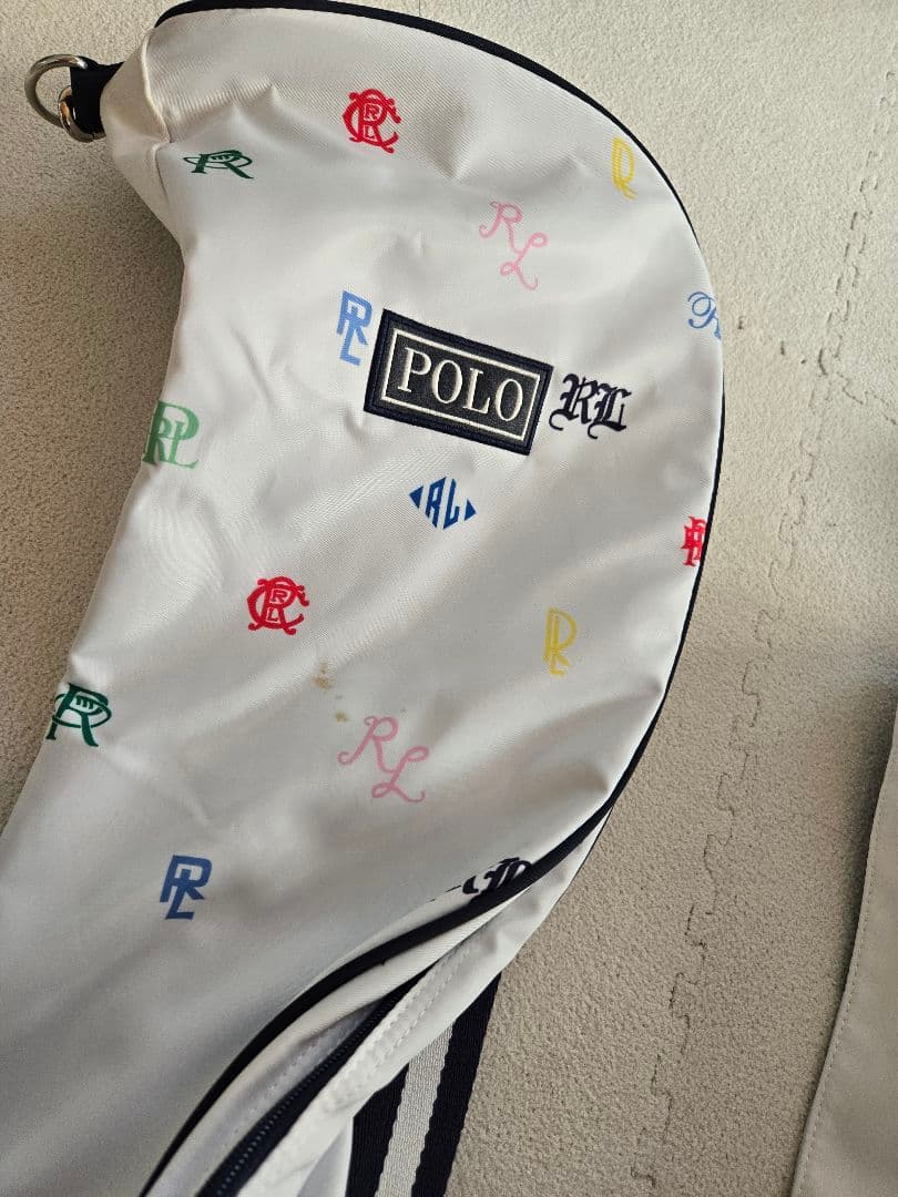 POLO ゴルフバッグ ロゴ入り ホワイト