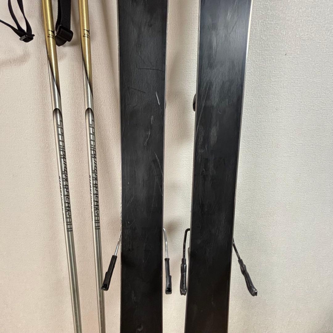 メンズスキー板セット　Swallow 165cm 27-27.5cm ストック付