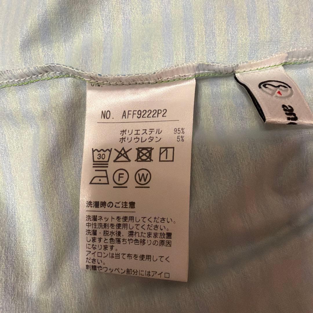 and per seレディース　フード付き長袖シャツ　グリーン×ブルー系ＬＬ