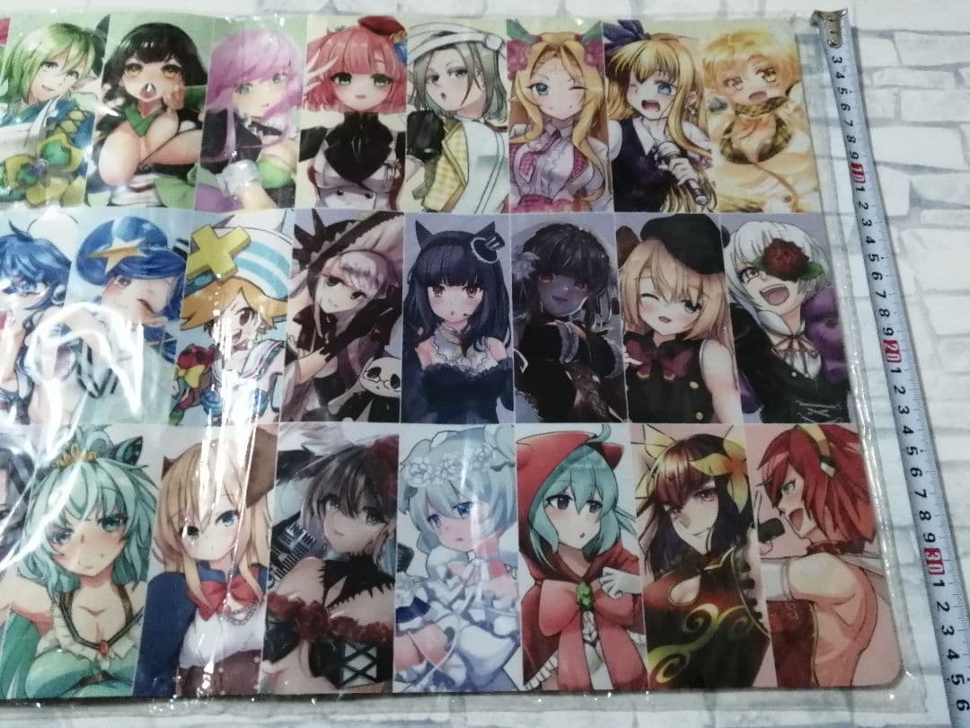 萌え系 プレイマット ラバーマット 美少女 集合 35cm×60cm