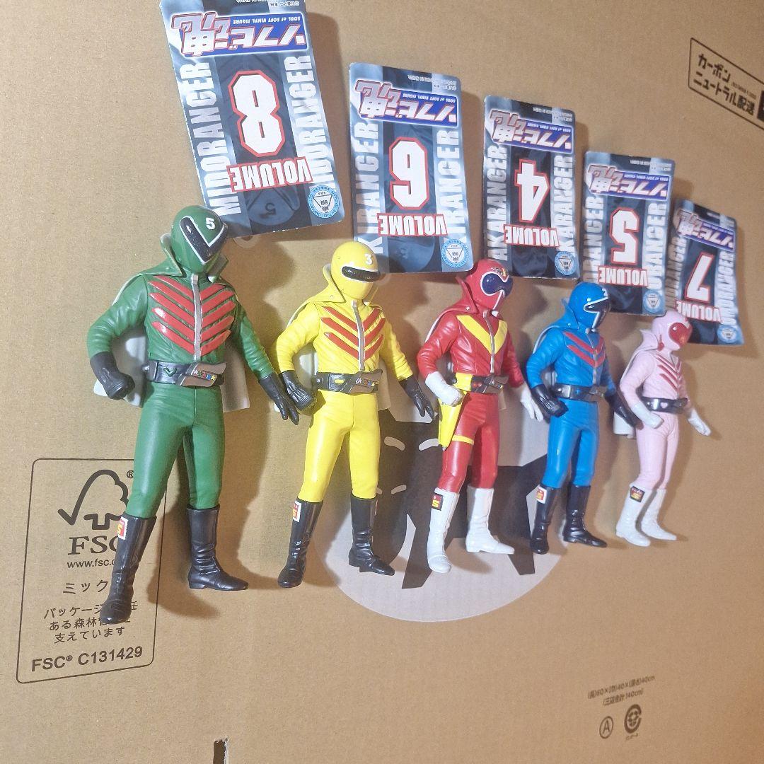 【新品】バンダイ　ソフビ魂　タグ付　秘密戦隊ゴレンジャー　5体セット