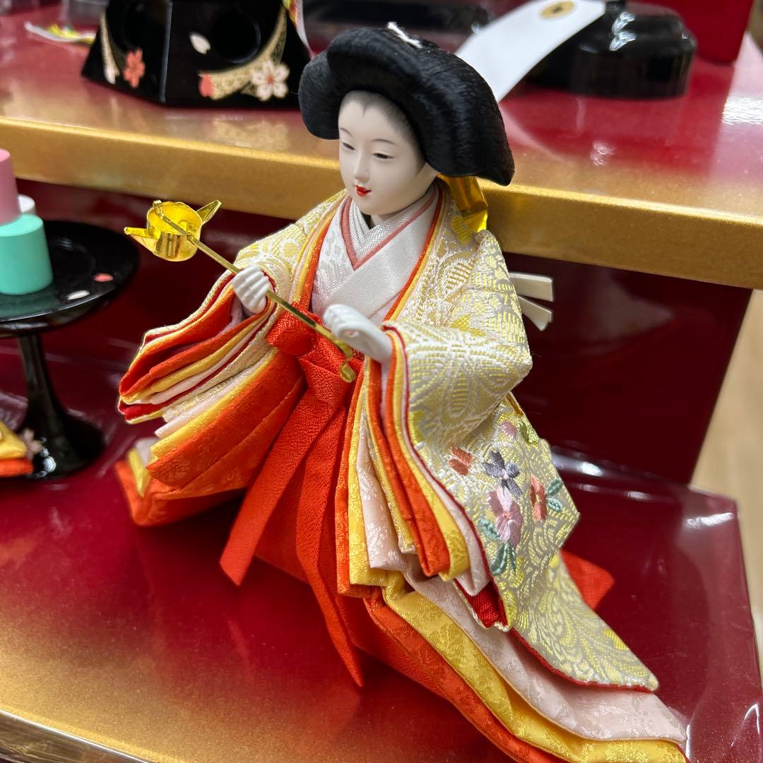 ＊ひな祭り＊雛人形＊木製収納五人三段飾り＊
