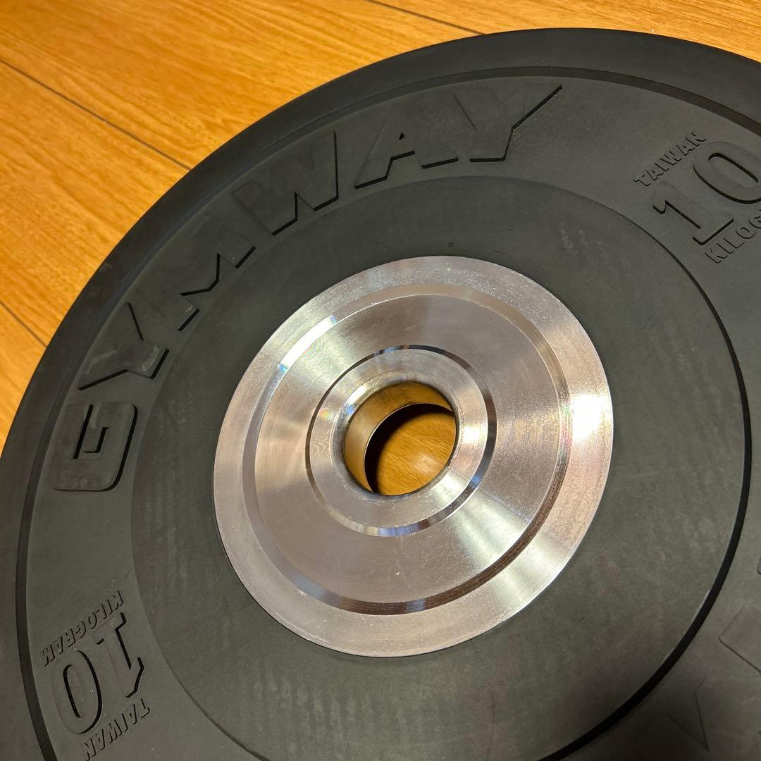 GYMWAY ジムウェイ 10㎏×2枚セット 薄型トレーニングバンパープレート
