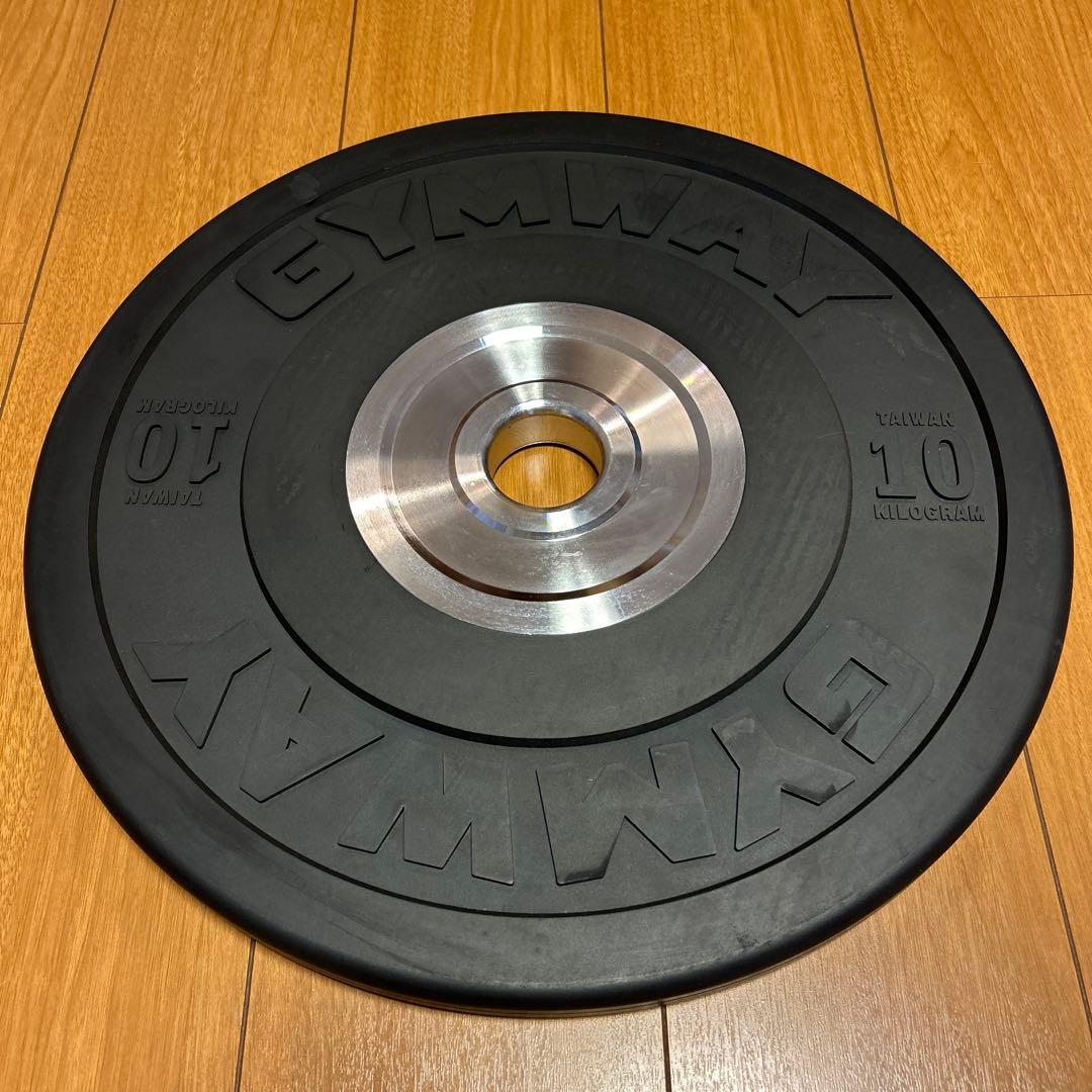 GYMWAY ジムウェイ 10㎏×2枚セット 薄型トレーニングバンパープレート