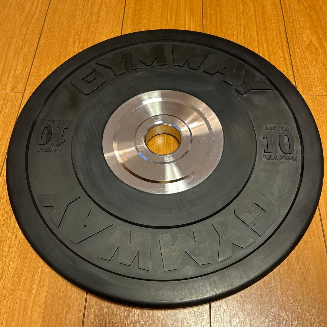 GYMWAY ジムウェイ 10㎏×2枚セット 薄型トレーニングバンパープレート