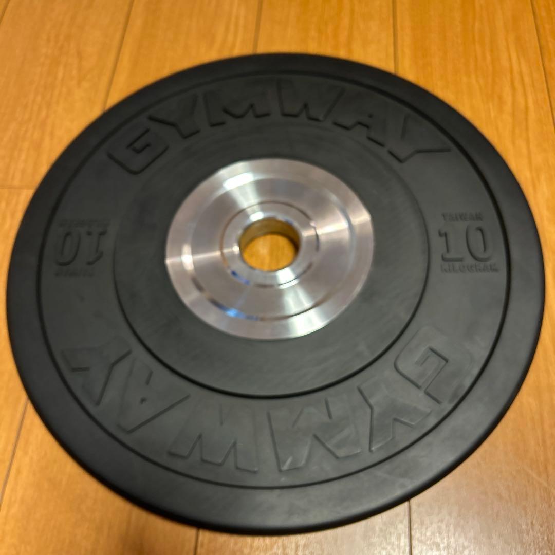 GYMWAY ジムウェイ 10㎏×2枚セット 薄型トレーニングバンパープレート