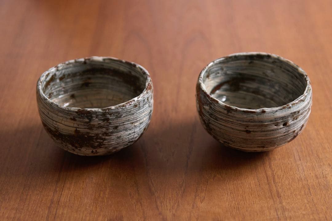 中川自然坊　刷毛目　湯飲み 2個セット