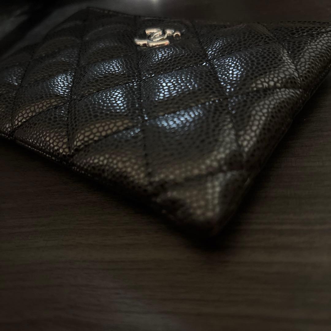CHANEL ブラックレザー シルバー　ケース