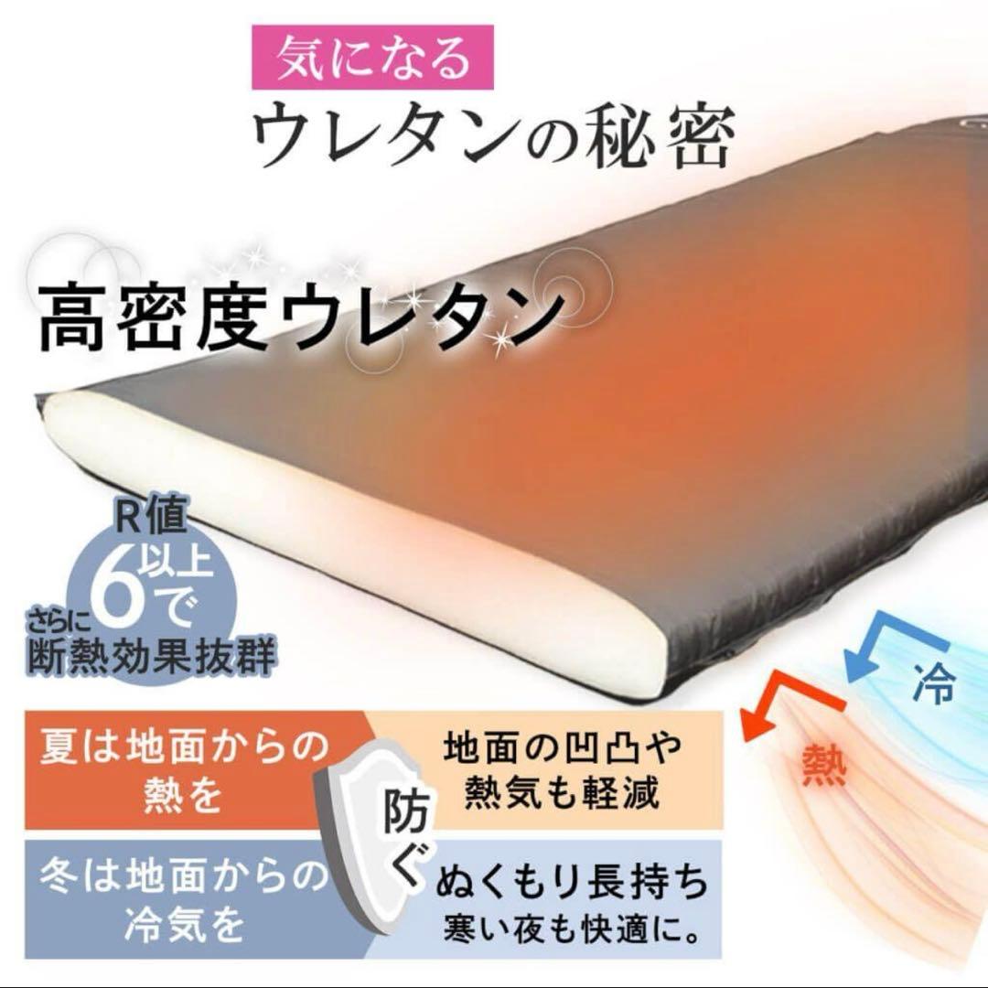 QUICKCAMP セミダブル 厚み8cm インフレーターマット ブラック
