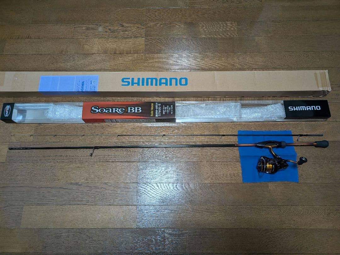 美品 シマノ 19ソアレBB S76UL-S ソリッドモデル スピニングロッド
