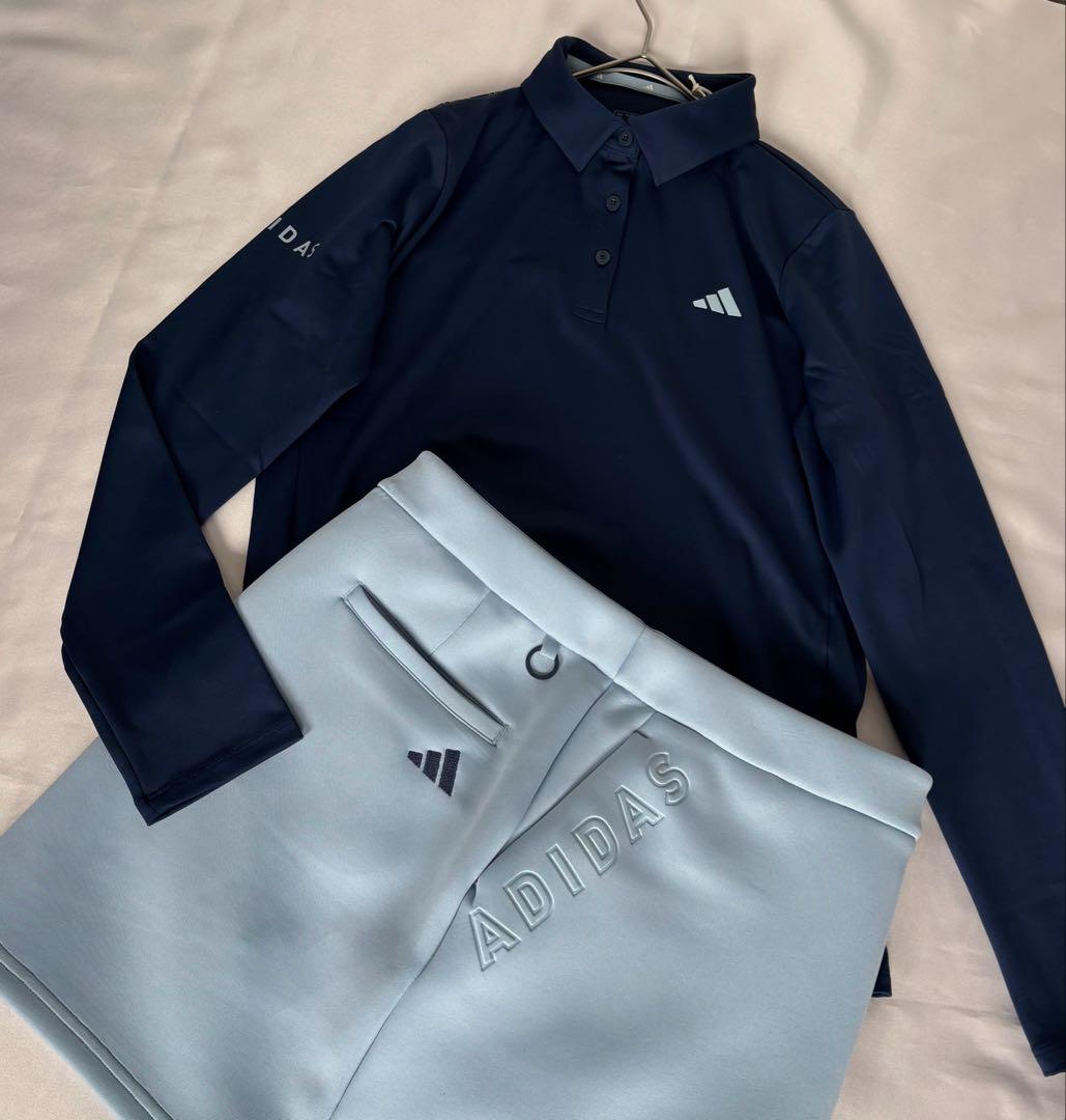 新品adidasゴルフ　襟付きポロシャツ　ダンボールニット　セットアップ