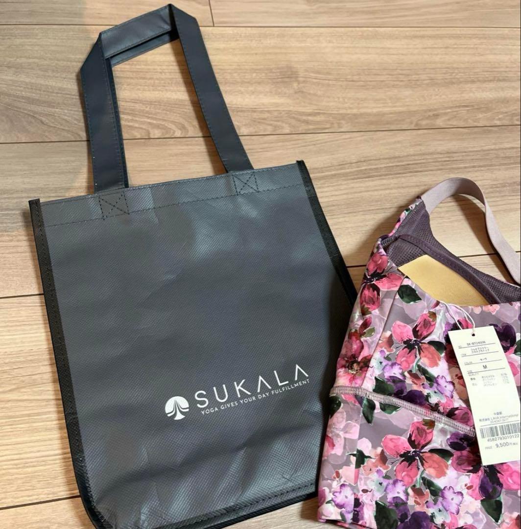 SUKALA フルオブフラワー　ブラトップ　Mサイズ　モーヴ　ヨガウェア　花柄