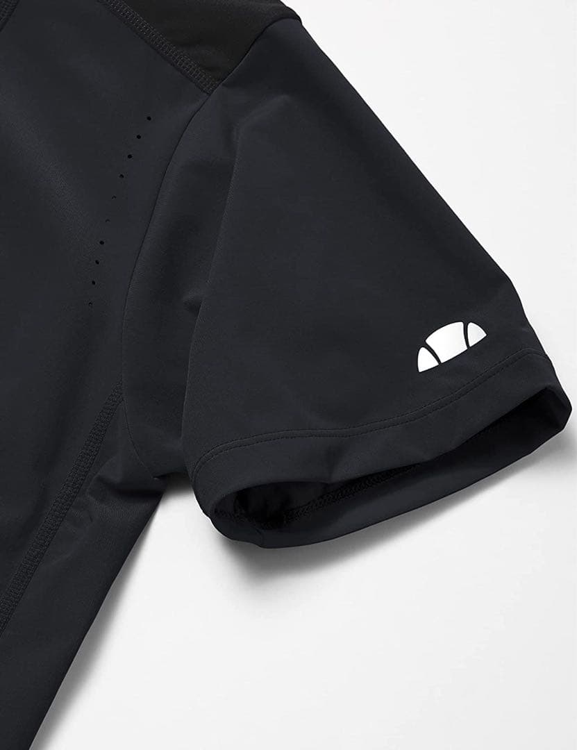 ellesse エレッセ テニスウェア ショートスリーブツアーシャツ黒 メンズL