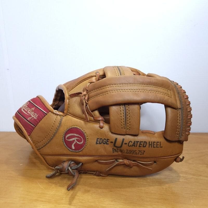 ローリングス ビンテージ 布ラベル サークルR 金具ハトメ 内野用 軟式グローブ