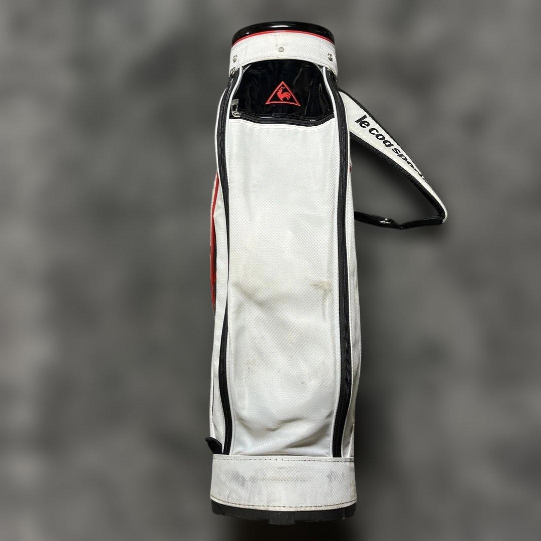 le coq sportif ルコック ゴルフ キャディバッグ 白 赤 黒 中古