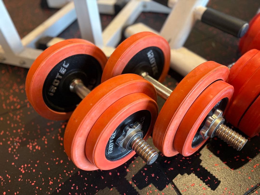 【岡山直接引取限定】総重量215kg！アイロテック一式（ダンベル/プレート）