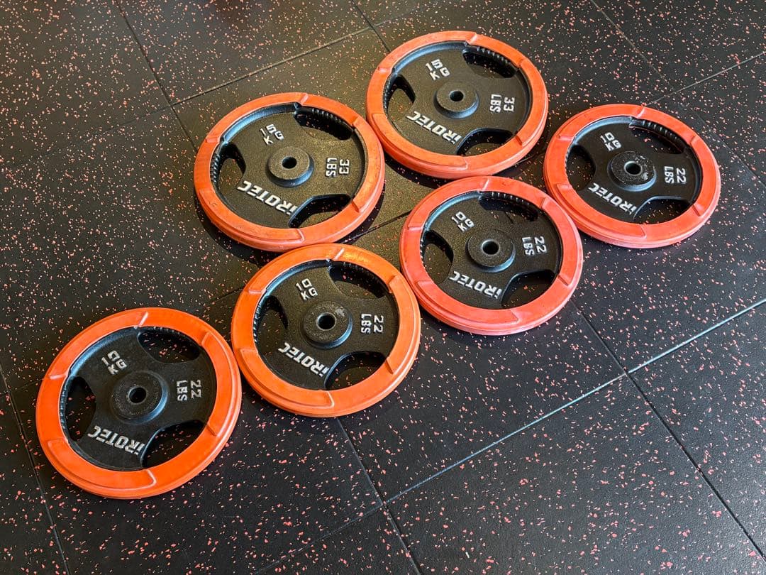 【岡山直接引取限定】総重量215kg！アイロテック一式（ダンベル/プレート）