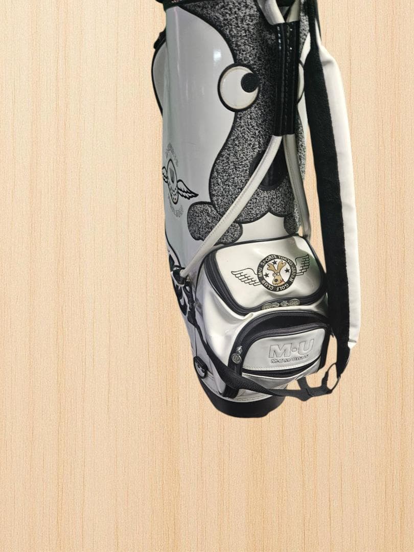 送料無料/超美品　M-U SPORTSエナメル高級 キャディバッグ ホワイト